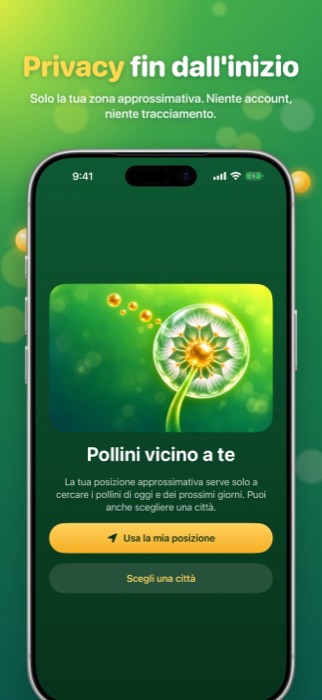 Pollen Radar: privacy
